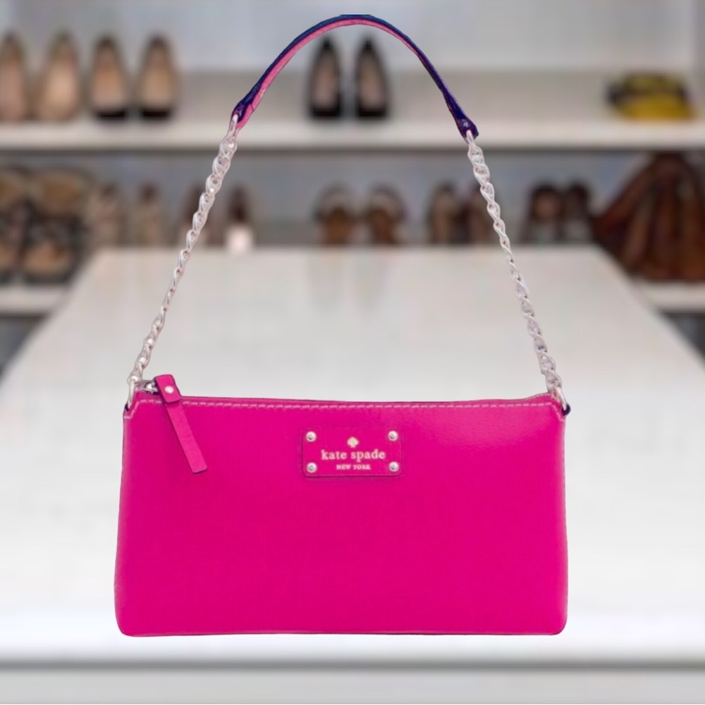 Kate Spade New York Hot Pink Leather Wellesley Byrd Shoulder Bag
